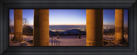 Framed Columns of the Funeral Chapel, Rotenberg, Stuttgart, Baden-Wurttemberg, Germany Print