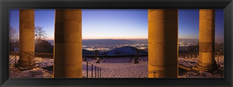 Framed Columns of the Funeral Chapel, Rotenberg, Stuttgart, Baden-Wurttemberg, Germany Print