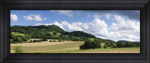 Framed Castle on a hill, Teck Castle, Kirchheim unter Teck, Swabian Alb, Baden-Wurttemberg, Germany Print