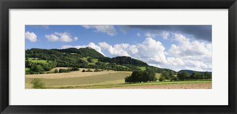 Framed Castle on a hill, Teck Castle, Kirchheim unter Teck, Swabian Alb, Baden-Wurttemberg, Germany Print