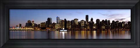 Framed Skyscrapers at the waterfront, Coal Harbour, Vancouver Island, British Columbia, Canada 2011 Print