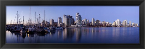 Framed Boats docked at a harbor, Yaletown, Vancouver Island, British Columbia, Canada 2011 Print