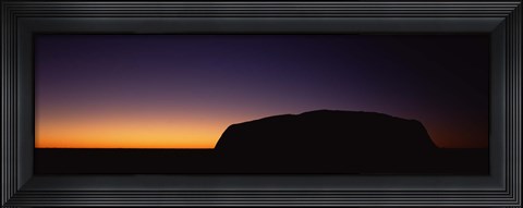 Framed Silhouette of Ayers Rock formations on a landscape, Uluru-Kata Tjuta National Park, Northern Territory, Australia Print