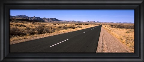 Framed Road passing through a desert, Keetmanshoop, Windhoek, Namibia Print