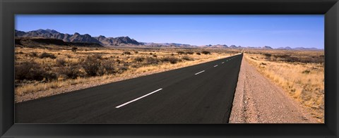 Framed Road passing through a desert, Keetmanshoop, Windhoek, Namibia Print