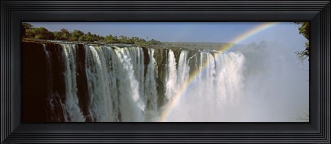 Framed Rainbow over Victoria Falls, Zimbabwe Print
