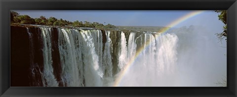 Framed Rainbow over Victoria Falls, Zimbabwe Print