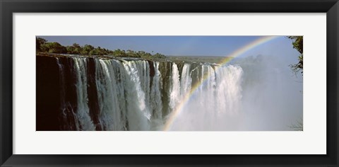 Framed Rainbow over Victoria Falls, Zimbabwe Print