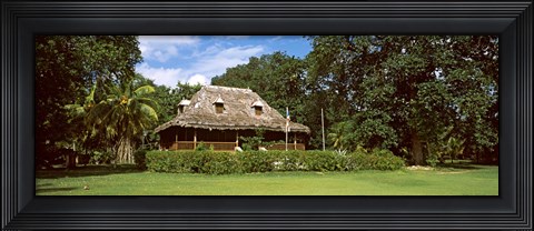 Framed Old Plantation house on L&#39;Union Estate, La Digue Island, Seychelles Print