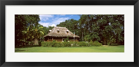 Framed Old Plantation house on L&#39;Union Estate, La Digue Island, Seychelles Print