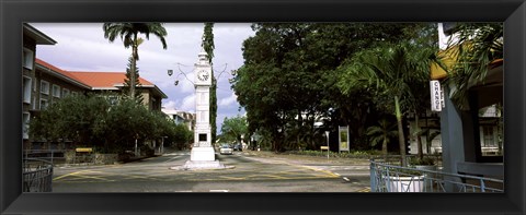 Framed Clock tower in a city, Victoria, Mahe Island, Seychelles Print
