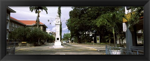 Framed Clock tower in a city, Victoria, Mahe Island, Seychelles Print