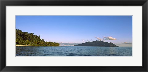 Framed Islands in an ocean, North Island, Silhouette Island, Seychelles Print