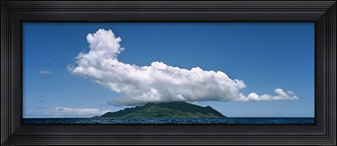 Framed Clouds over Silhouette Island, Seychelles Print