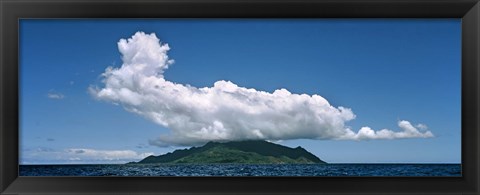 Framed Clouds over Silhouette Island, Seychelles Print