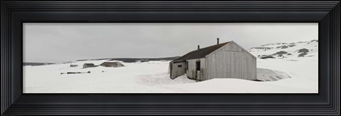 Framed Abandoned British base at Whalers Bay, Deception Island, Bransfield Strait, South Shetland Islands, Antarctic Peninsula Print