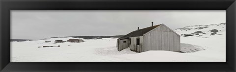 Framed Abandoned British base at Whalers Bay, Deception Island, Bransfield Strait, South Shetland Islands, Antarctic Peninsula Print