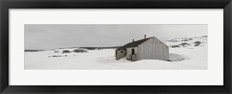 Framed Abandoned British base at Whalers Bay, Deception Island, Bransfield Strait, South Shetland Islands, Antarctic Peninsula Print