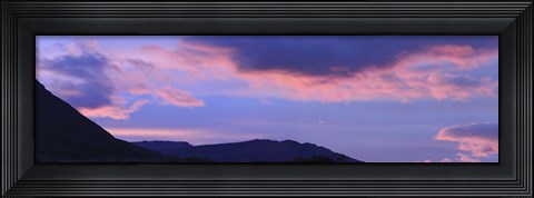Framed Sunrise over mountains, Argentine Glaciers National Park, Patagonia, Argentina Print