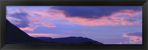 Framed Sunrise over mountains, Argentine Glaciers National Park, Patagonia, Argentina Print