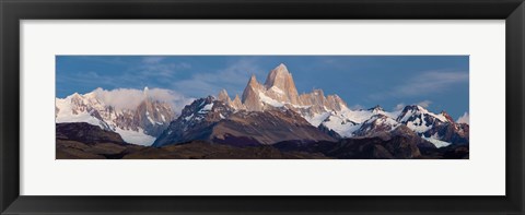 Framed Snowcapped mountains, Mt Fitzroy, Cerro Torre, Argentine Glaciers National Park, Patagonia, Argentina Print