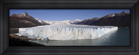 Framed Glaciers with mountain range in the background, Moreno Glacier, Argentine Glaciers National Park, Patagonia, Argentina Print