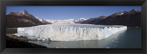 Framed Glaciers with mountain range in the background, Moreno Glacier, Argentine Glaciers National Park, Patagonia, Argentina Print