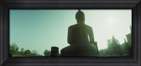 Framed Back of a statue of Buddha, Sukhothai Historical Park, Sukhothai, Thailand Print