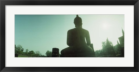 Framed Back of a statue of Buddha, Sukhothai Historical Park, Sukhothai, Thailand Print