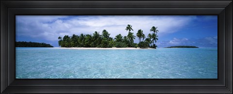 Framed Clouds over an island, Aitutaki, Cook Islands Print