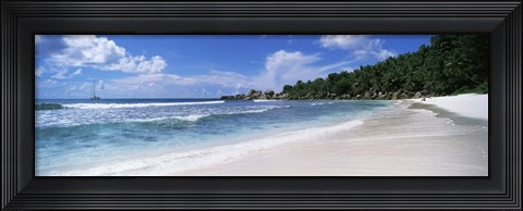 Framed Clouds over Anse Cocos Beach, Aitutaki, Cook Islands Print