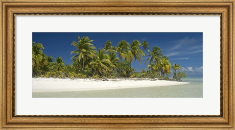 Framed Tapuaetai Motu, Aitutaki, Cook Islands Print
