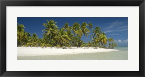 Framed Tapuaetai Motu, Aitutaki, Cook Islands Print