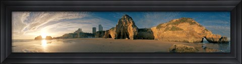 Framed Praia Da Rocha at sunset, Portimao, Algarve, Portugal Print