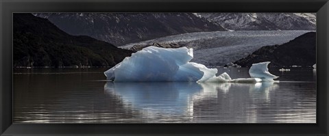 Framed Iceberg in a lake, Gray Glacier, Torres del Paine National Park, Magallanes Region, Patagonia, Chile, Lake Print