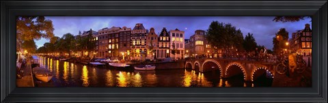 Framed Amsterdam at Dusk, Netherlands Print
