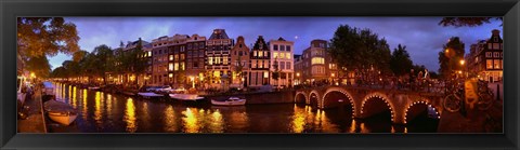 Framed Amsterdam at Dusk, Netherlands Print