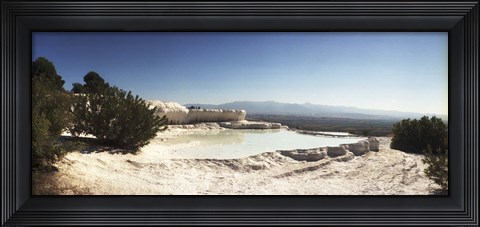 Framed Hot springs and Travertine Pool, Pamukkale, Turkey Print