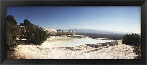 Framed Hot springs and Travertine Pool, Pamukkale, Turkey Print