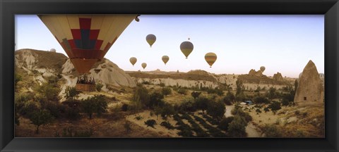 Framed Hot air balloons, Cappadocia, Central Anatolia Region, Turkey Print