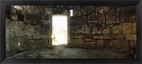 Framed Doorway in the Roman town ruins of Hierapolis at Pamukkale, Anatolia, Central Anatolia Region, Turkey Print