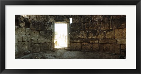 Framed Doorway in the Roman town ruins of Hierapolis at Pamukkale, Anatolia, Central Anatolia Region, Turkey Print