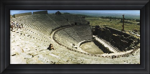 Framed Ancient theatre in the ruins of Hierapolis, Pamukkale,Turkey (horizontal) Print