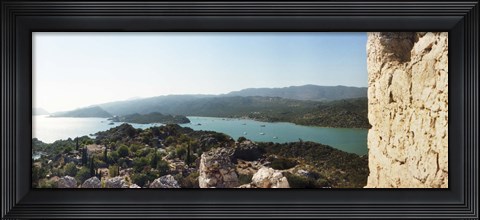 Framed View from the Byzantine Castle, Kekova, Lycia, Antalya Province, Turkey Print