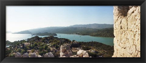 Framed View from the Byzantine Castle, Kekova, Lycia, Antalya Province, Turkey Print