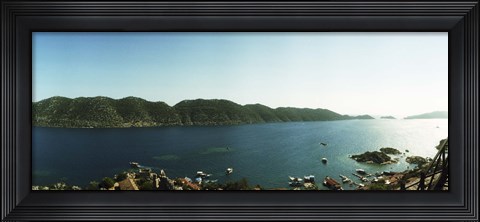 Framed Mediterranean Sea by the Byzantine Castle, Kekova, Lycia, Antalya Province, Turkey Print