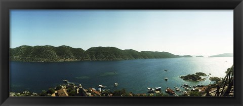 Framed Mediterranean Sea by the Byzantine Castle, Kekova, Lycia, Antalya Province, Turkey Print