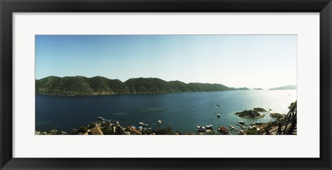 Framed Mediterranean Sea by the Byzantine Castle, Kekova, Lycia, Antalya Province, Turkey Print