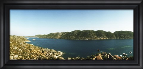 Framed Mediterranean Sea at Kekova, Lycia, Antalya Province, Turkey Print