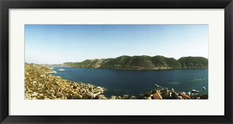 Framed Mediterranean Sea at Kekova, Lycia, Antalya Province, Turkey Print